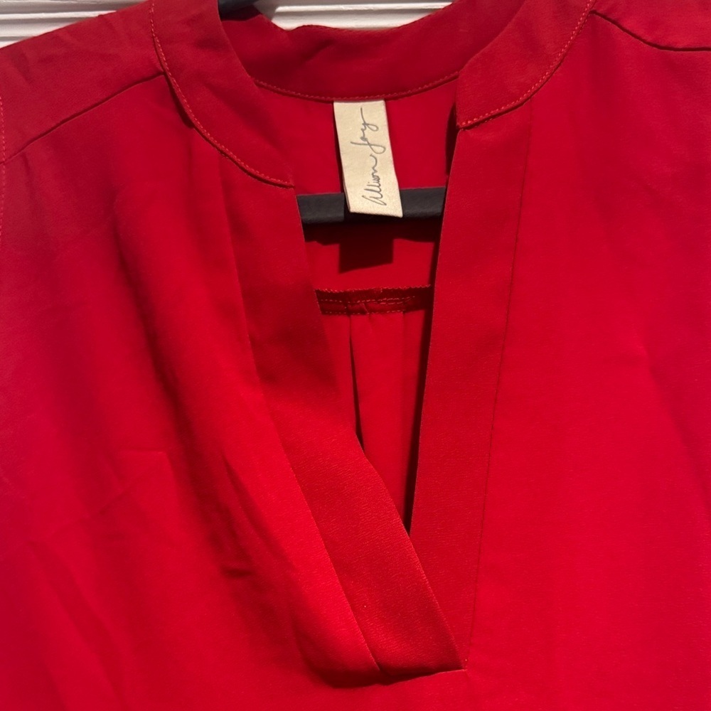 Allison Joy Bold Red Sleeveless Top - Picture 3 of 6